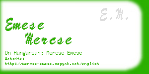 emese mercse business card